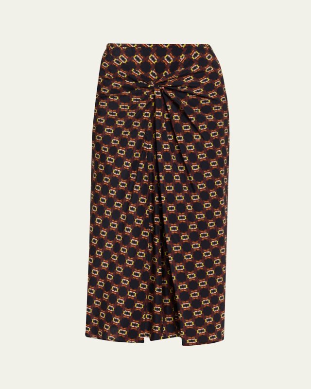 Smila Silk Midi Skirt
